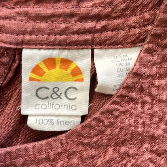 C&C California Linen Halter. Dress Medium - Picture 4 of 5
